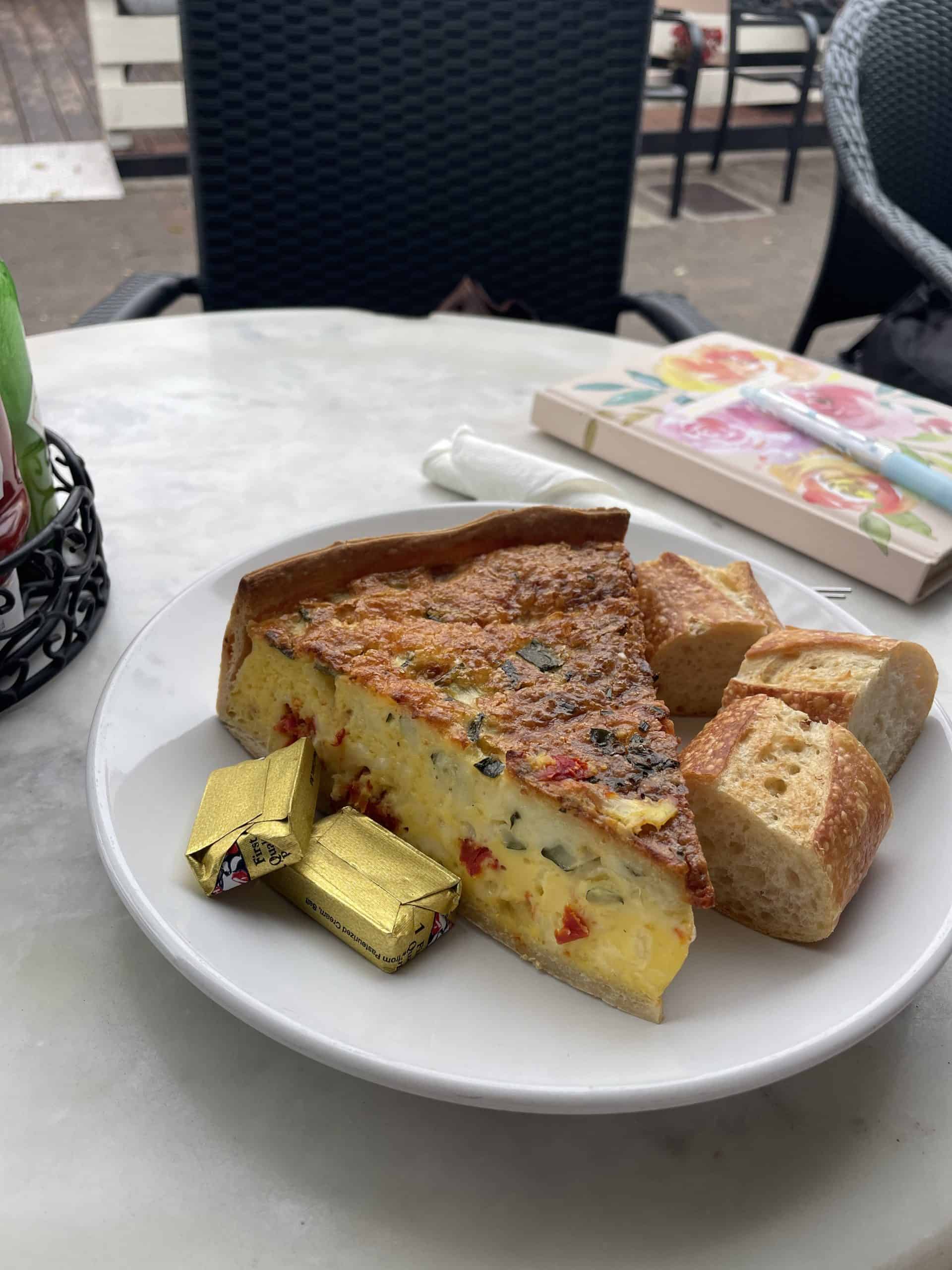 quiche from Champaign bakery in San Clemente