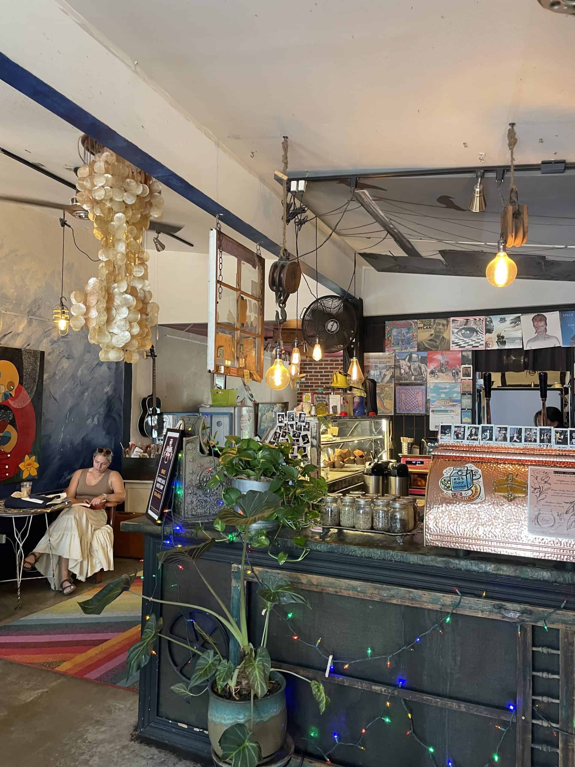 a coffee bar inside of Black Crow Coffee St. Pete